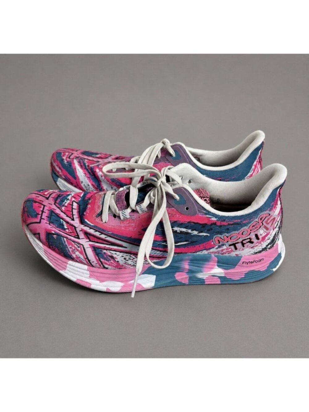 ASICS Womens Size 8.5 Noosa Tri 15 Running Shoes Sneakers Pink/Blue